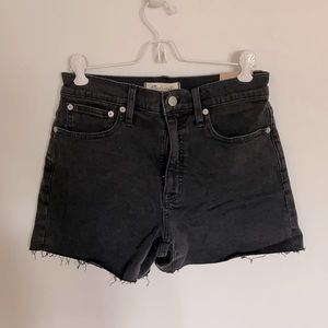 NWT Madewell black denim shorts